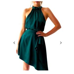 NWT two sisters dress & matching emerald green earrings